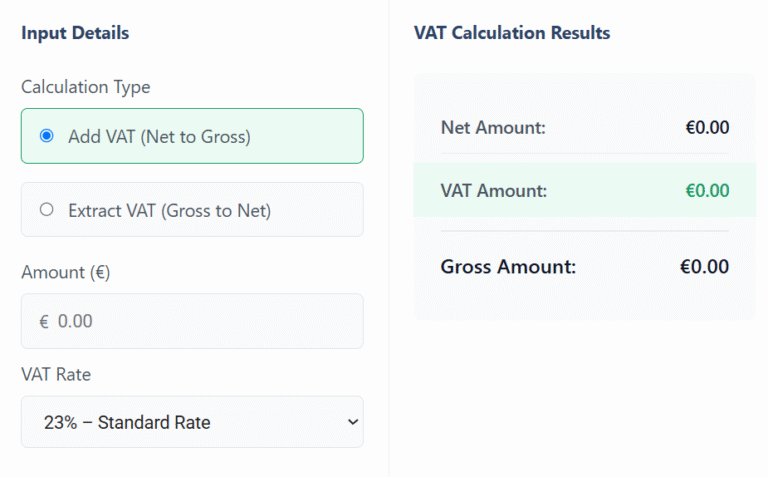 VAT Calculator Ireland
