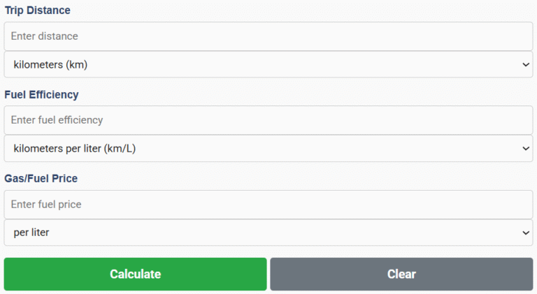 Fuel Cost Calculator