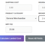 Landed Cost Calculator