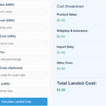Landed Cost Calculator for United States