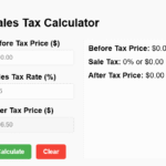 Sales Tax Calculator